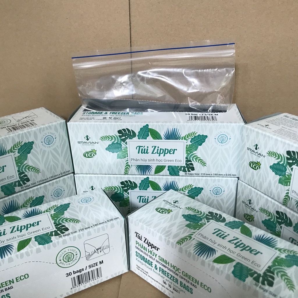 Túi Zipper tự hủy sinh học Green Eco thân thiện với môi trường DrbStore