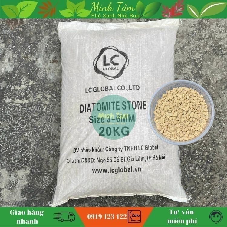 500g Đá khoáng DIATOMITE STONE_rải mặt, trộn giá thể trồng sen đá, xương rồng, cây bonsai cây cảnh 500g