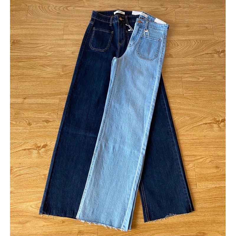 Quần culottes lai cắt túi trước dáng dài