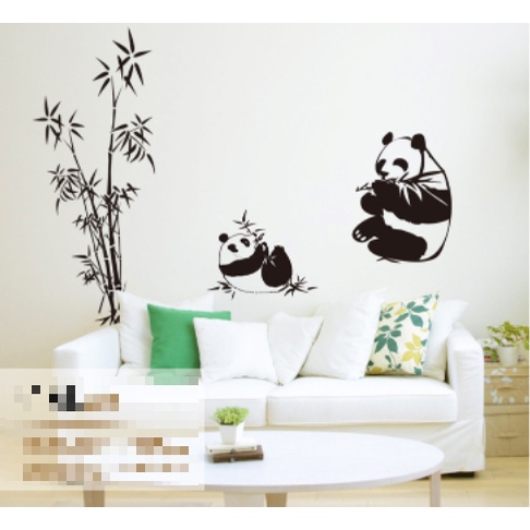 Decal trang trí tường - Gấu trúc đen