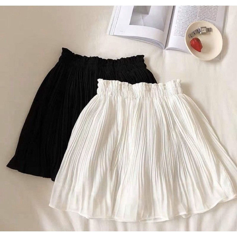 [Ảnh thật/Video]Chân Váy dập ly gấu xòe Serena thiết kế cạp chun lưng cao | BigBuy360 - bigbuy360.vn