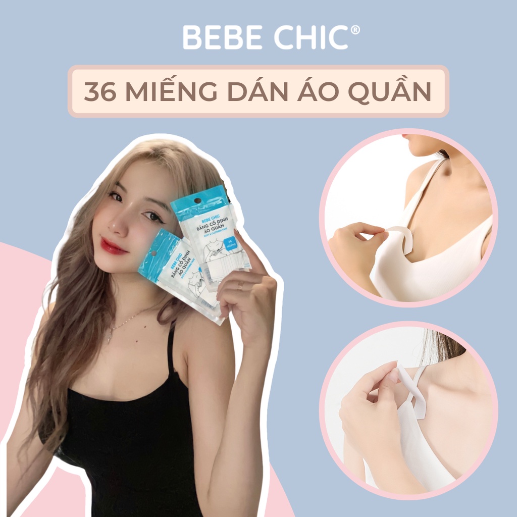 36 miếng dán cố định quần áo BEBECHIC băng dính 2 mặt