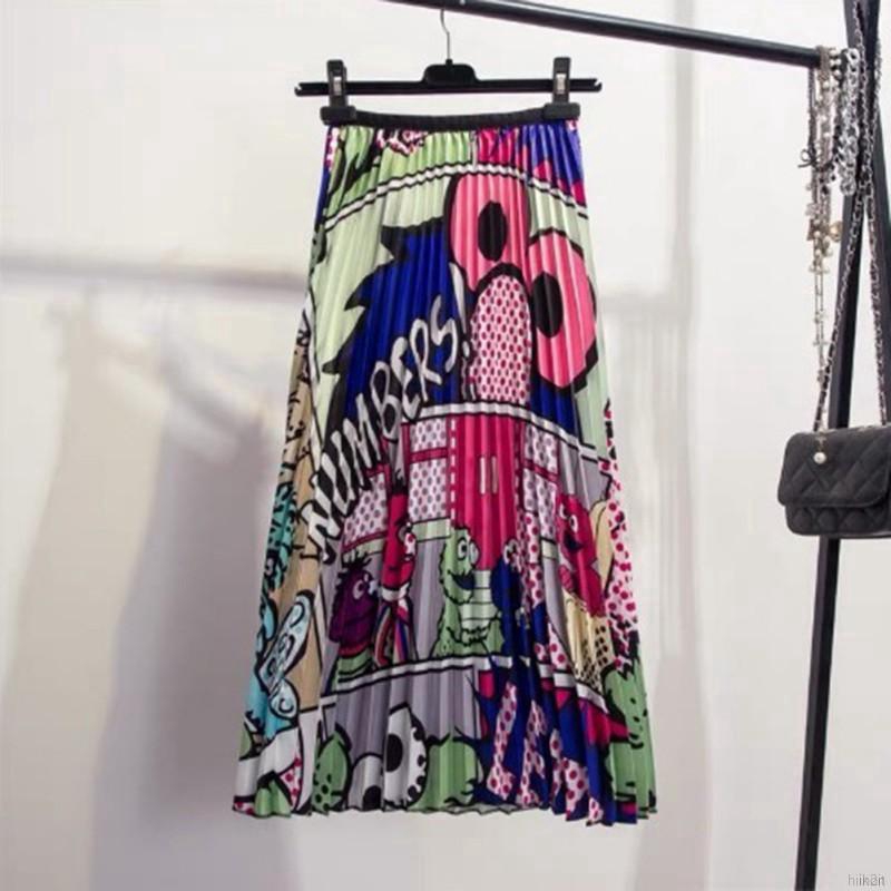 Chân váy hoạ tiết hoạt hình chất liệu co giãn thoải mái