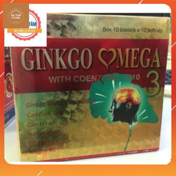 (Chính Hãng) Viên uống bổ não Ginkgo Omega 3 With coenzym Q10 (hộp 100 viên)