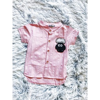 Áo sơ mi cừu cho bé trai/ gái 8-15kg (3 màu: hồng+xanh nhạt +xanh đậm)