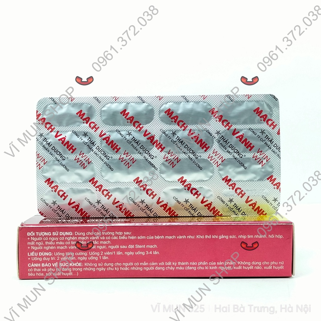 Mạch Vành Win Win - Hỗ trợ giảm nguy cơ nghẽn mạch vành gây đau thắt ngực do huyết khối