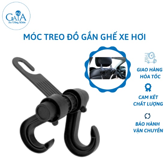 Móc treo đồ gắn ghế xe hơi tiện lợi 2 quai