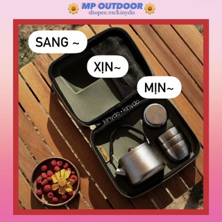 Bộ ấm chén trà titan cắm trại dã ngoại camping trà chiều glamping naturehike nh20cj007