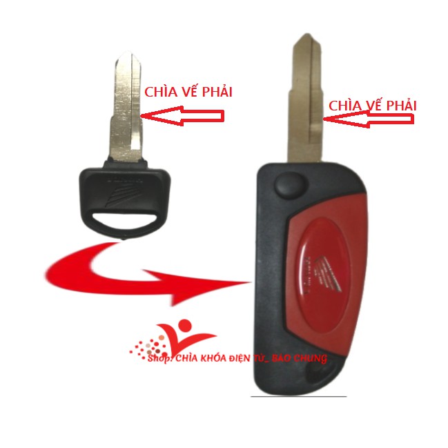 Chìa khóa độ gập xe honda dream, wave a cũ..