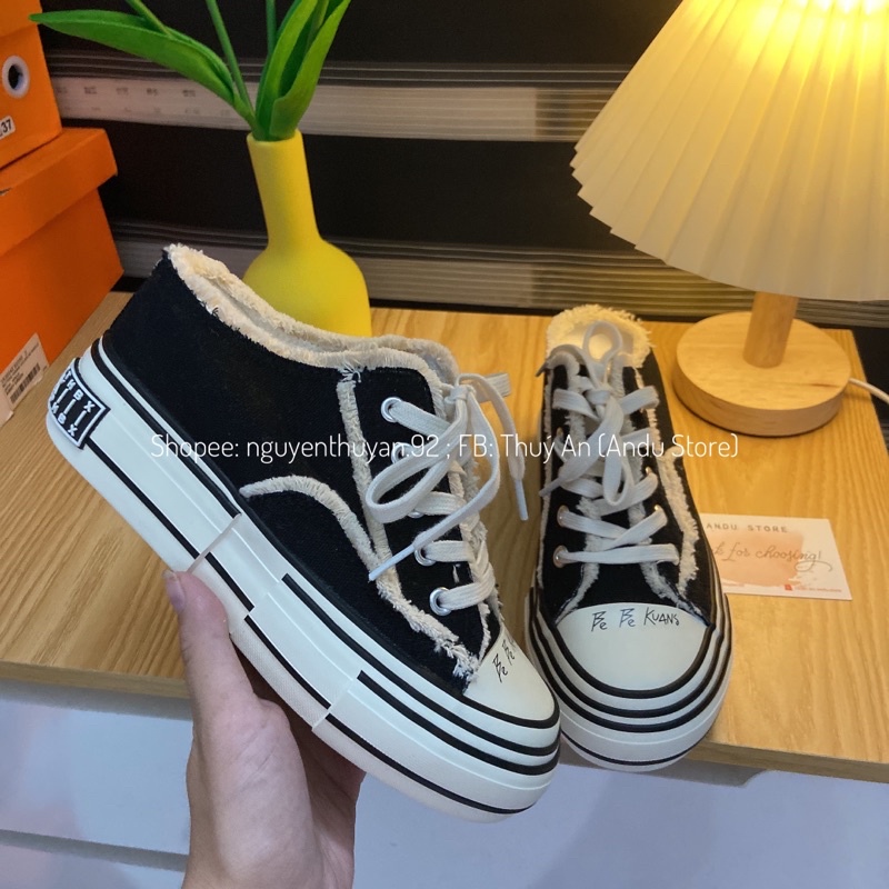 Giày sục thể thao độn đế 7cm⚡️ANDU STORE⚡️