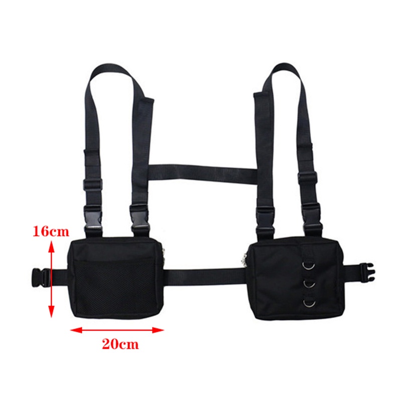 Leacat Streetwear Tactical Hip-Hop Chest bag Two vest pockets | BigBuy360 - bigbuy360.vn