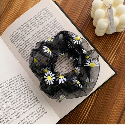 [Mã 151FASHIONSALE1 giảm 10K đơn 50K]Buộc Tóc Vải Scrunchies Hoa Cúc