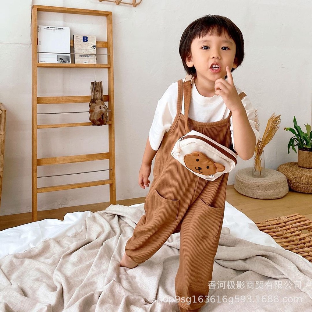 Túi đeo chéo mini thêu gấu cho bé trai bé gái, đựng đồ đi du lịch đi chơi, phong cách hàn quốc đáng yêu - SP144