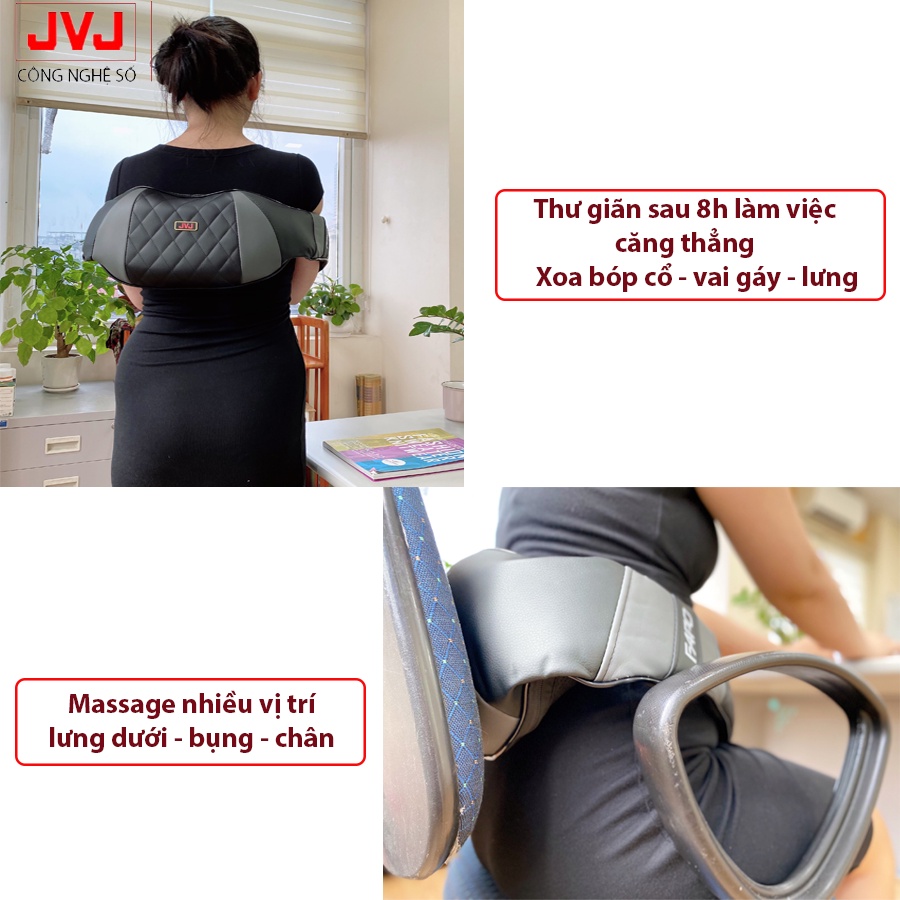 Đai massage cổ vai gáy hồng ngoại JVJ D10 3 chế độ massage hỗ trợ giảm đau vai gáy, bụng,cổ,lưng eo,tay chân- BH 12T