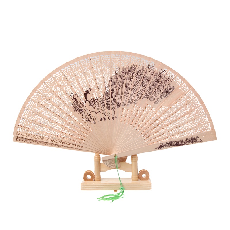 Quạt Cầm Tay Khắc Họa Tiết Có Hương Thơm Độc Đáo Trang Trí Tiệc Cưới
