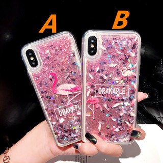 Ốp lưng kim tuyến chảy hồng hạc cho điện thoại OPPO F11 Pro F9 A3S F7 F5 A3 A83 A71