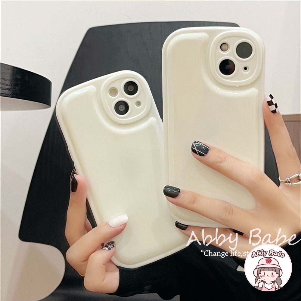 Ốp Điện Thoại TPU Mềm Mỏng Có Đệm Khí Chống Mồ Hôi Màu Trắng Cho IPhone 14 Pro Max 11 7Plus 13 12 11 Pro Max X XS XR