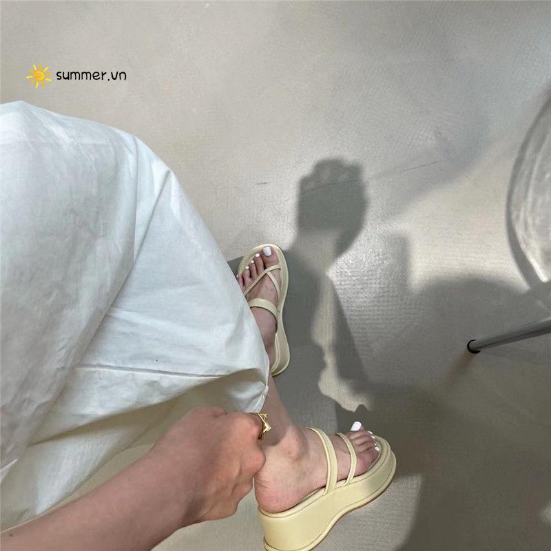 Dép Sandal Đế Dày Dày Dặn Phong Cách La Mã Thời Trang Mùa Hè 2022
