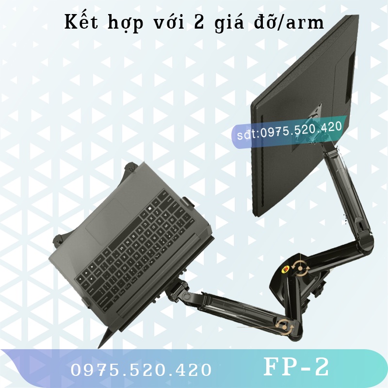 Fp2  Giá đỡ kẹp Laptop/Macbook/ Khay treo Laptop [Laptop 10-17inch] - [Ưu việt hơn #Xy360 #DA1]