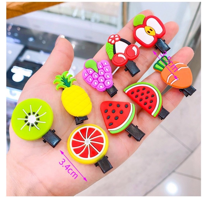 Set 10 Kẹp Tóc Họa Tiết Hoạt Hình Kiểu Hàn Quốc Dễ Thương Cho Bé, Kẹp Tóc Cho Bé Gái Shopmegold1
