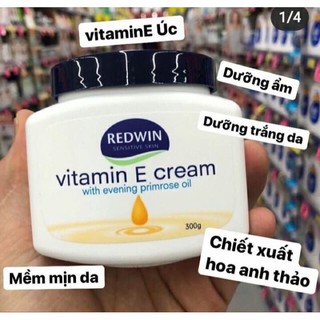 Kem Dưỡng Ẩm Vitamin E Redwin Úc 300gr