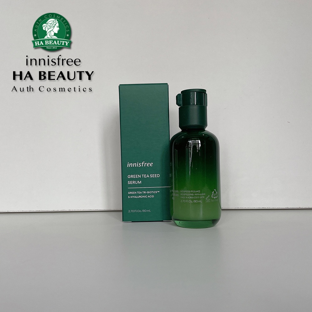 Tinh chất dưỡng ẩm ngừa chống lão hóa sớm kết hợp tinh chất trà xanh innisfree Green Tea Seed Serum 80 ml làm dịu da