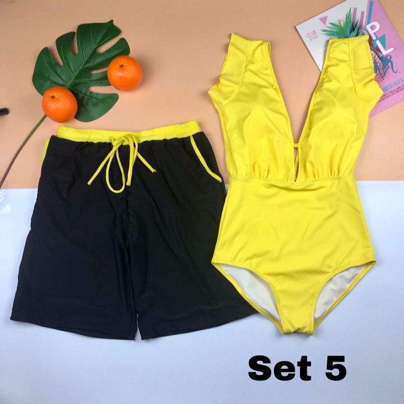 [ HÀNG CAO CẤP+ ẢNH THẬT] Quần bơi cặp nam nữ ( kèm áo)