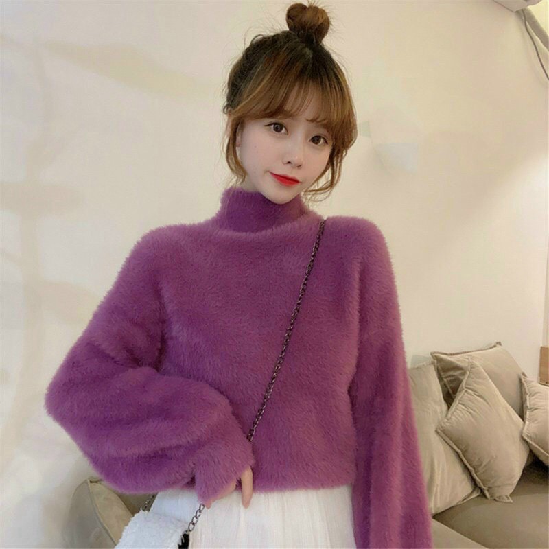 Áo Len nữ  hàn quốc dáng ulzzang rộng tùy chiều cao KV