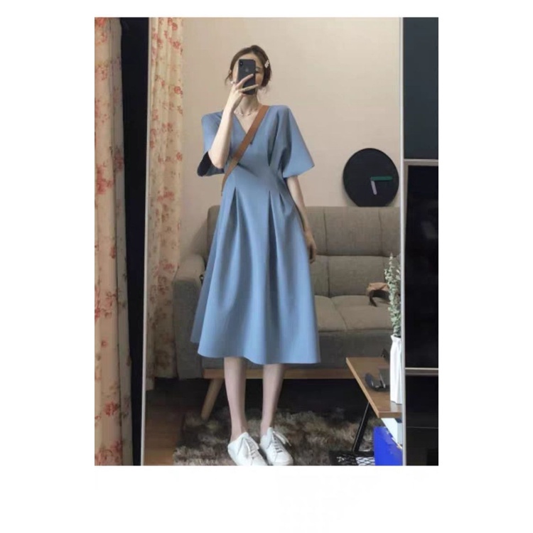 Đầm Cổ Chữ V Dáng Dài Đến Đầu Gối 200kg Thời Trang Mùa Hè Cho Nữ | BigBuy360 - bigbuy360.vn