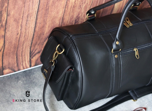 Túi Du Lịch Da Màu Đen Đẹp