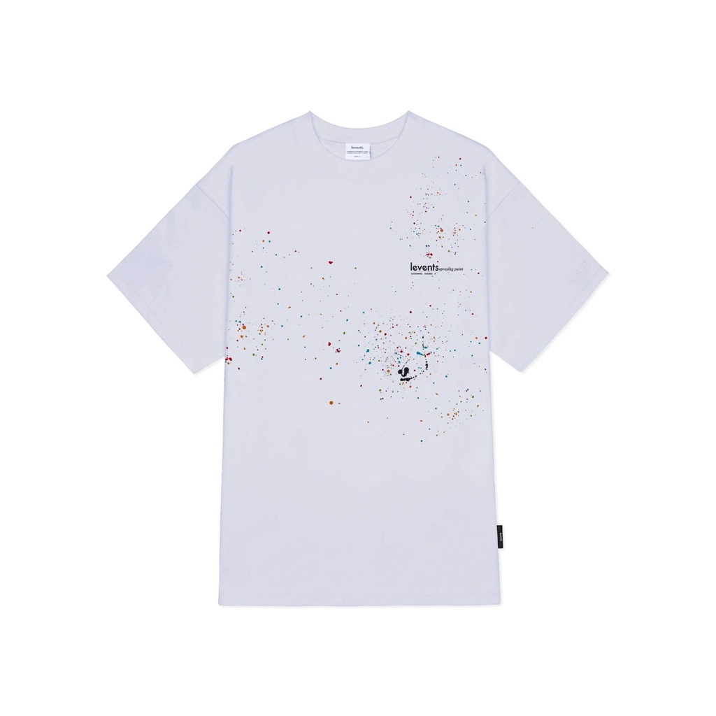 Áo Thun LEVENTS COLORFUL PAINT TEE Black / White Chính Hãng ✅ Tặng Kèm Túi Tote Hoặc Túi Giấy Khi Mua Từ 2SP Levents