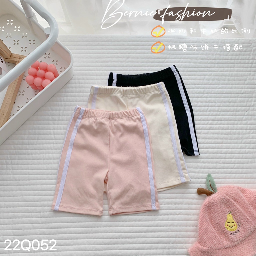 Quần legging bé gái phong cách thể thao, quần ngố bé gái xinh xắn, cotton mềm