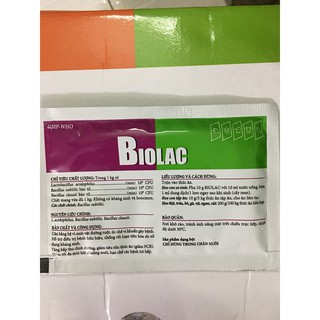 Men tiêu hóa cho vật nuôi BIOLAC(10gam) - chỉ dùng trong thú y