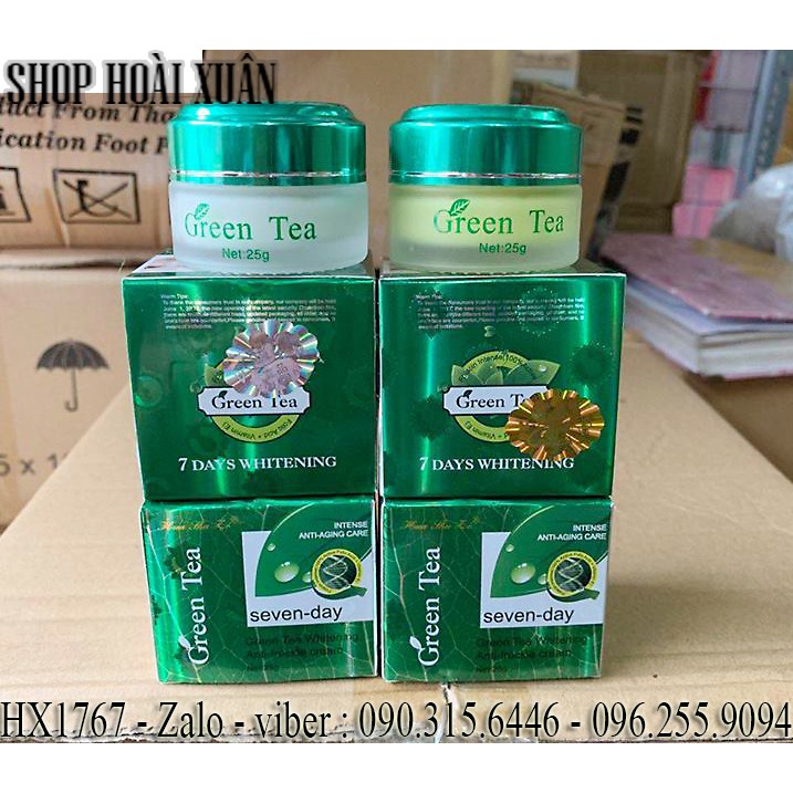 Kem Green Tea Hua shu li Seven Day dưỡng Trắng Da trà xanh dành cho da nám và tàn nhang - HX1767
