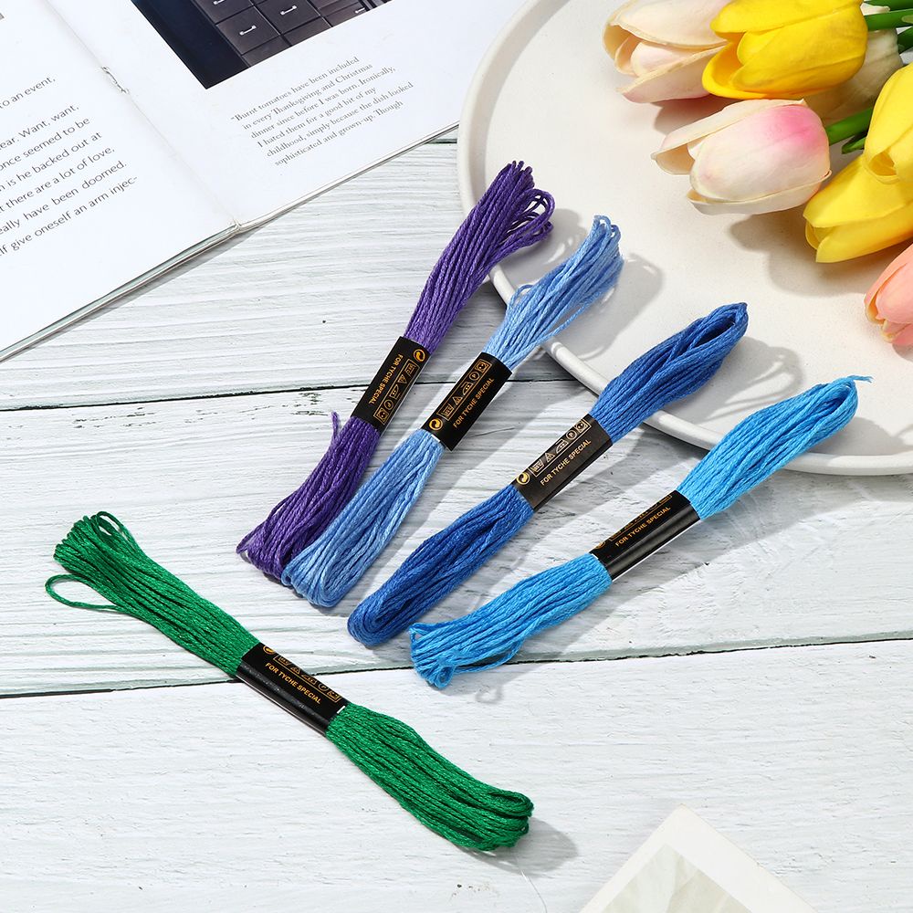 Bộ Dụng Cụ Thêu Tranh Chữ Thập Bằng Cotton Nhiều Màu Sắc DIY