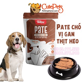 Pate cho chó Tellme 130g Gan thịt heo - cutepets phụ kiện thú cưng Pet shop Hà Nội