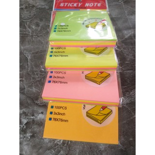 Giấy note 5 màu dạ quang GS-04 kích thước 3x3