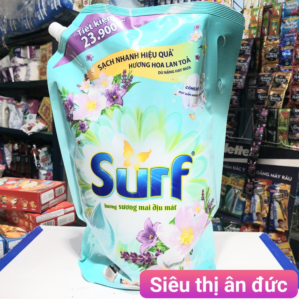 ❤️XẢ LỖ❤️ Nước Giặt Surf Túi Nắp Xoáy Hương Nước Xả Vải Mới 3.5kg