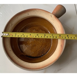 Nồi đất tráng men một tay cầm size lớn 22cm