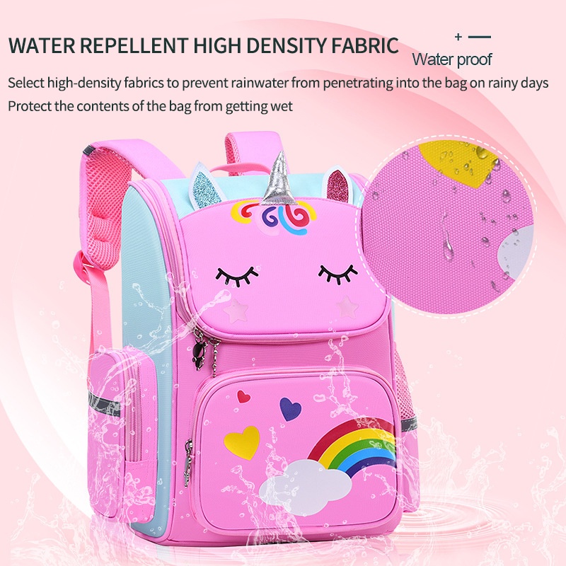 Ba Lô Đi Học Họa Tiết Kỳ Lân Xinh Xắn Dành Cho Bé Akkku