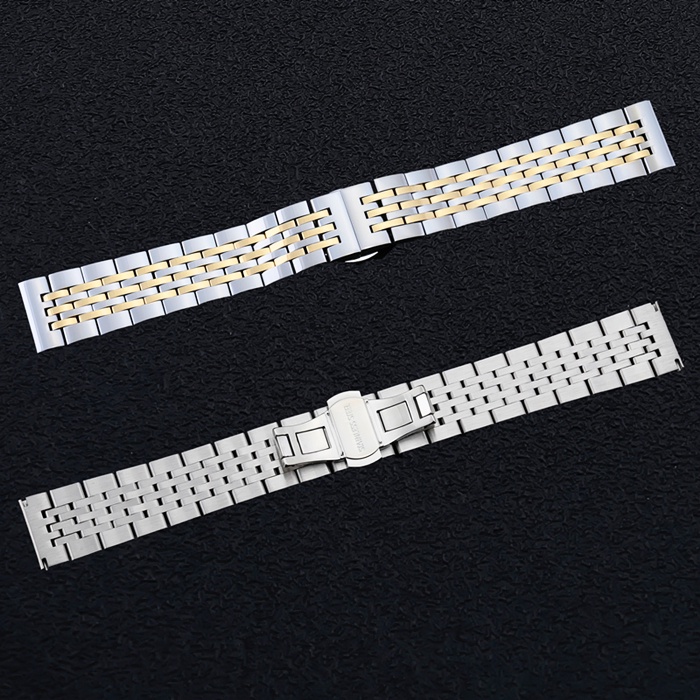 Dây Đeo Đồng Hồ Bằng Thép Không Gỉ Trơn Màu 12mm 14mm 16mm 18mm 19mm 20mm 21mm 22mm