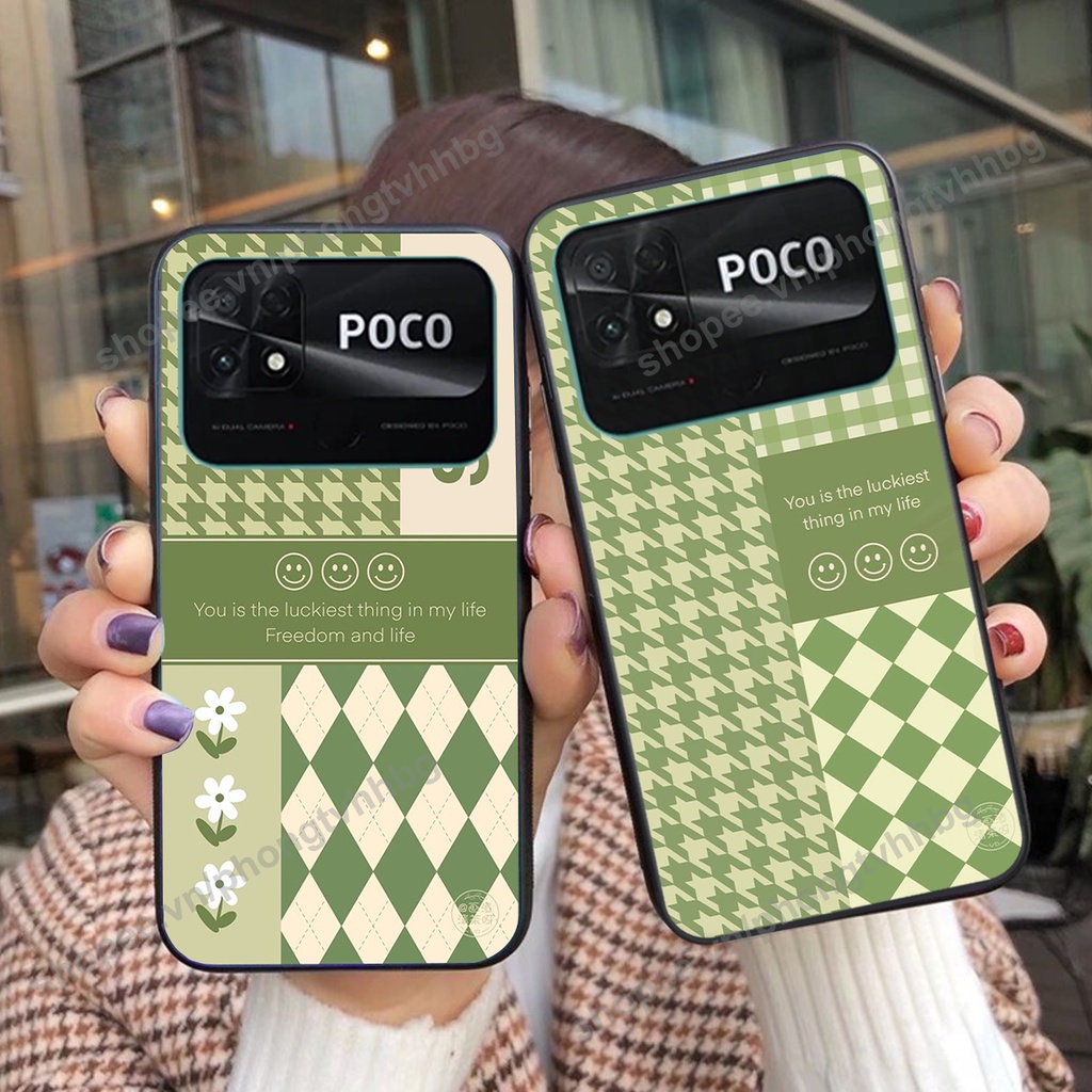Ốp lưng Xiaomi Poco C40 gấu bo viền đẹp siêu chất cực cute