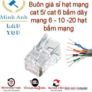 Mua Hạt mạng j45 thay thế cho dây kết nối mạng cat 5 / cat 6 - Tổng hợp 6 - 10 - 20 hạt mạng