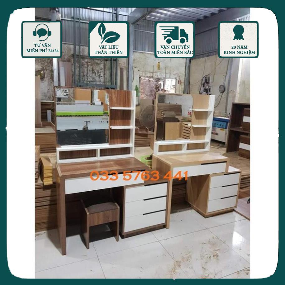 Bàn phấn bàn trang điểm tăng giảm kích thước gỗ MDF phủ melamine - bàn trang điểm thông minh
