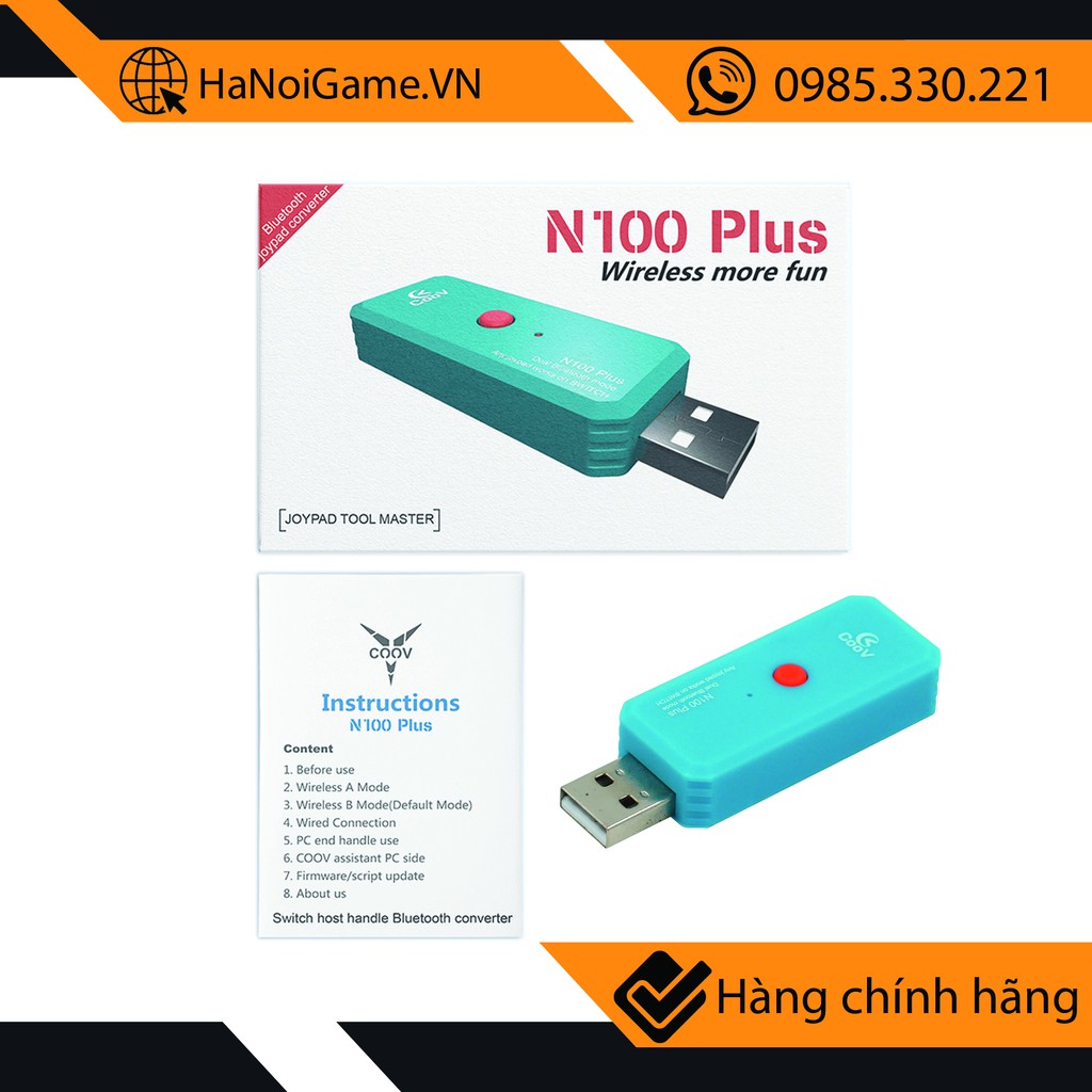 USB adapter CooV N100 Plus dành cho máy Nintendo Switch/PC Hàng Chính Hãng CooV | TOP BÁN CHẠY ✔