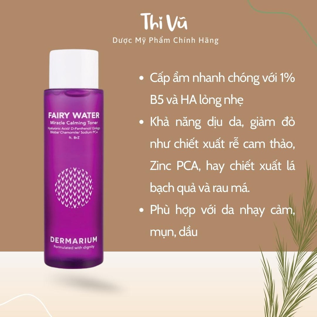Dermarium Velvet Dream Fairy Water - Cấp nước đậm sâu cho làn da căng bóng - phân phối thivu2015