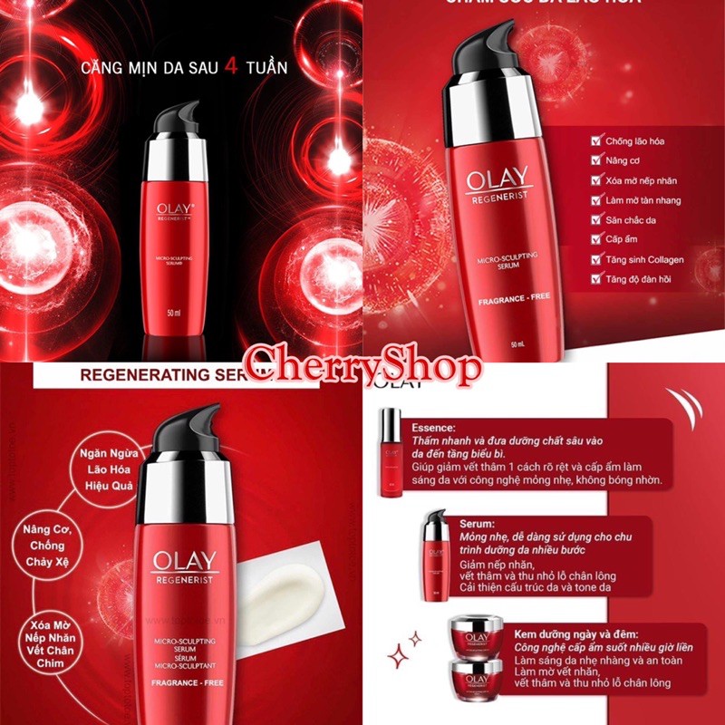 [Hàng USA]Tinh Chất Serum Dưỡng Da Chống Lão Hoá Olay Regenerist Regenerating Serum (50ml)