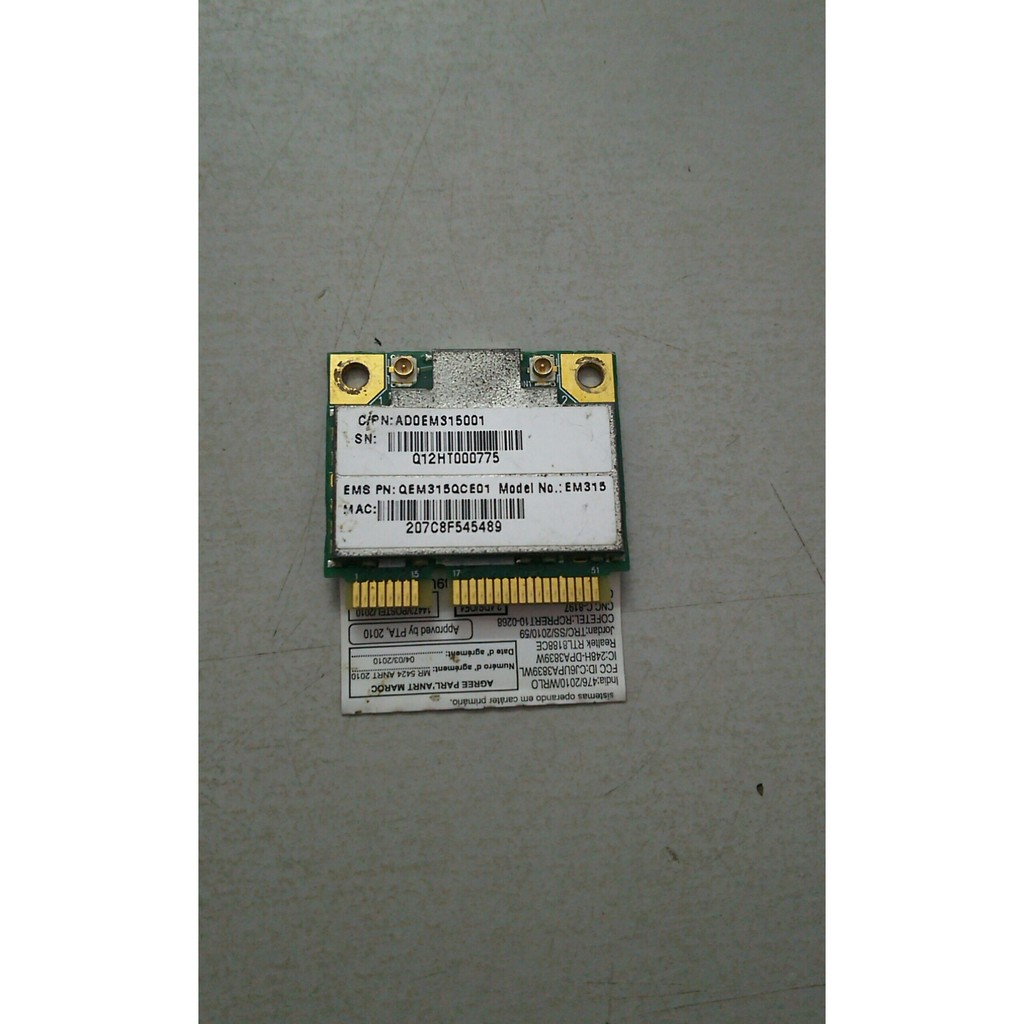 Card wifi cho laptop bóc máy laptop nhật cho laptop toshiba r731, r732 r820, r930, fujitus a572, a572, a574