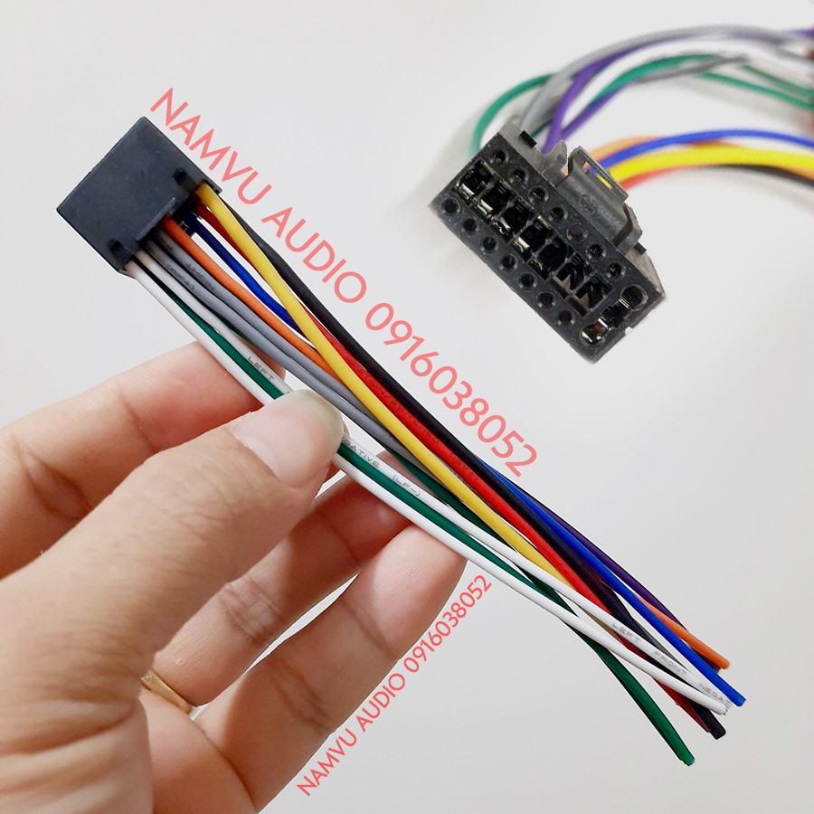 Dây cáp 16PIN - Jack kết nối Loa và Nguồn cho CD ô tô Kenwood