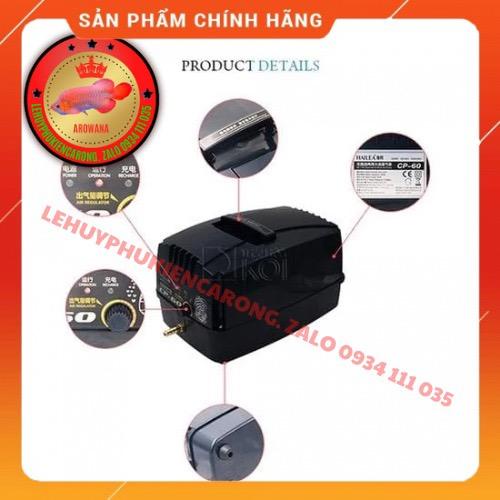 Máy Sủi Tích Điện Hồ Cá Hailea CP60 (80W-60Lít/Phút) -  Kèm Phụ Kiện 10 Mét Dây 5Li  + 10 Cục Sủi Oxy